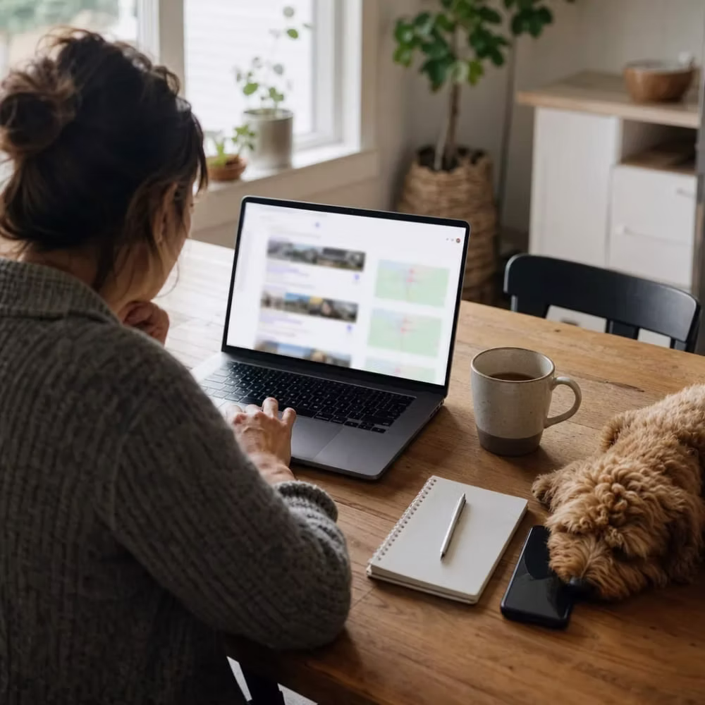 Keyword research open on a computer screen